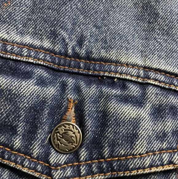 Cold Storage Mens Denim Blue Jean Lined Trucker Work Jacket Corduroy Size Large - Picture 7 of 11